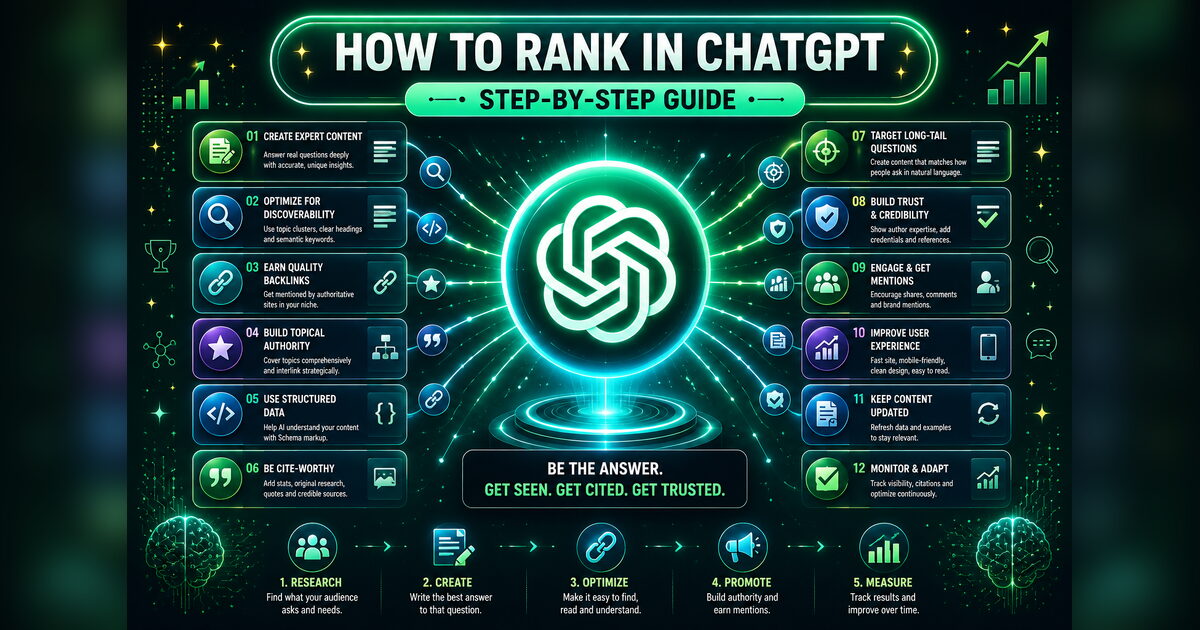 How to Rank in ChatGPT: 2026 Step-by-Step Guide