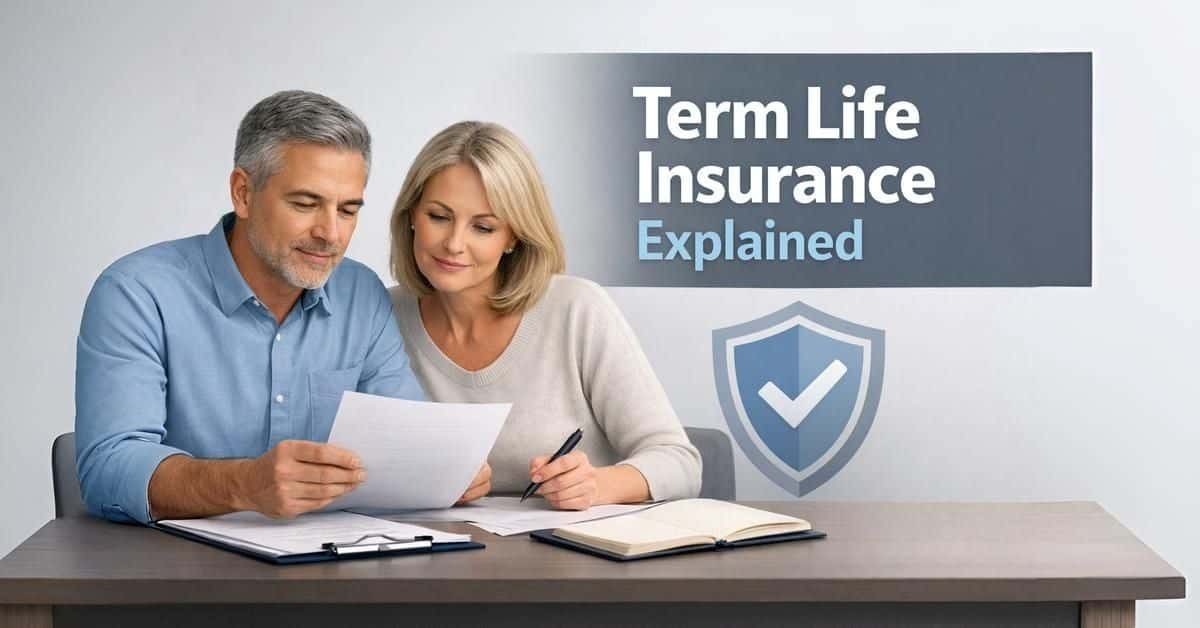 Life insurance agent explaining term life insurance policy options to a young family — 2026 complete coverage guide