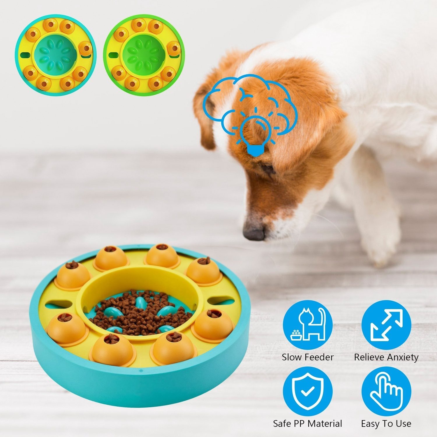 Slow Feeder Dog Bowl – Interactive Puzzle Toy for IQ Training & Mental Enrichment