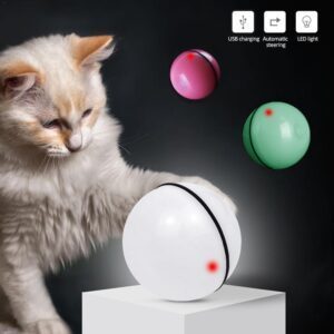 cat ball toy automatic LED laser rolling pink blue grey