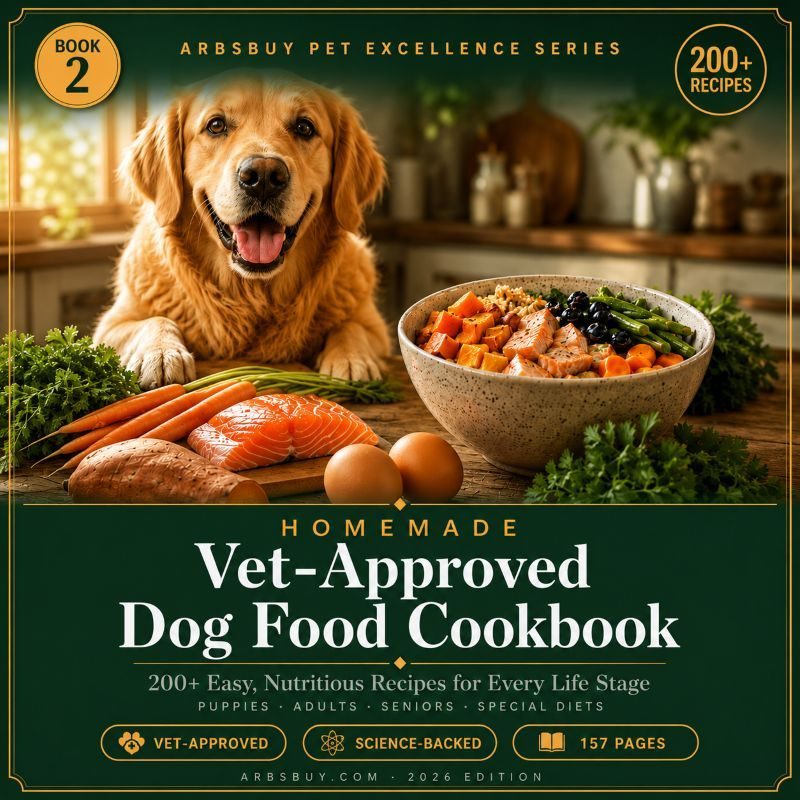 Homemade Vet-Approved Dog Food Cookbook -- 200+ Easy Recipes for Every Life Stage | ArbsBuy