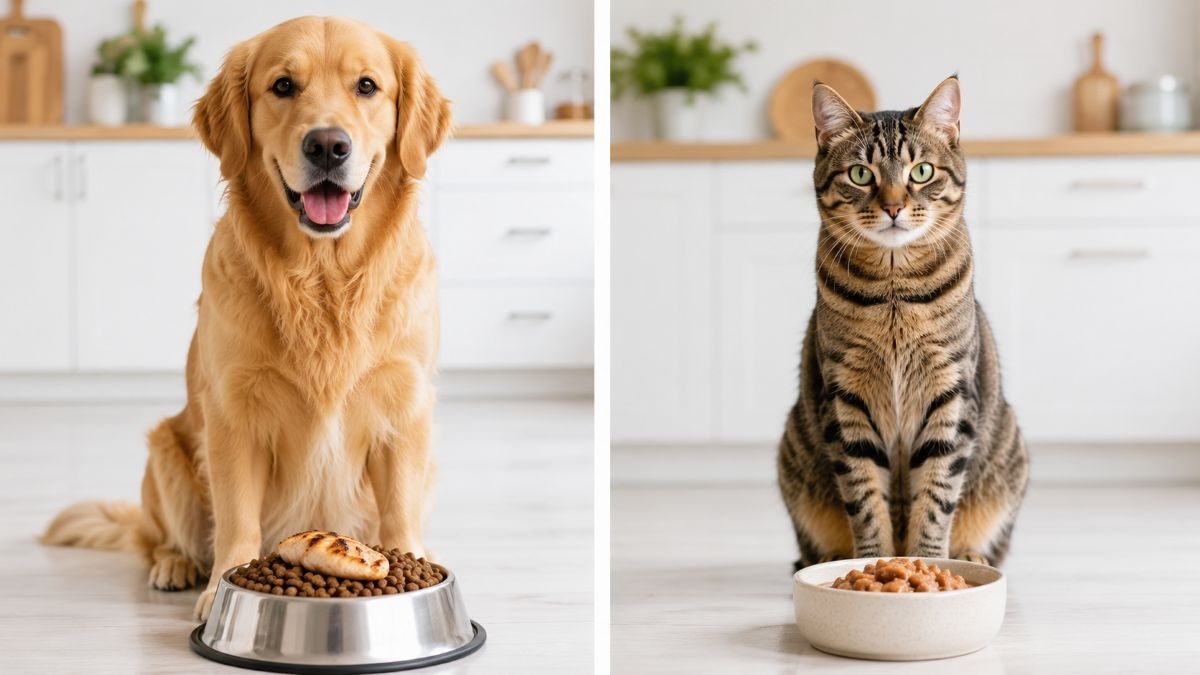 Pet nutrition and feeding guide for dogs and cats โ healthy balanced pet food
