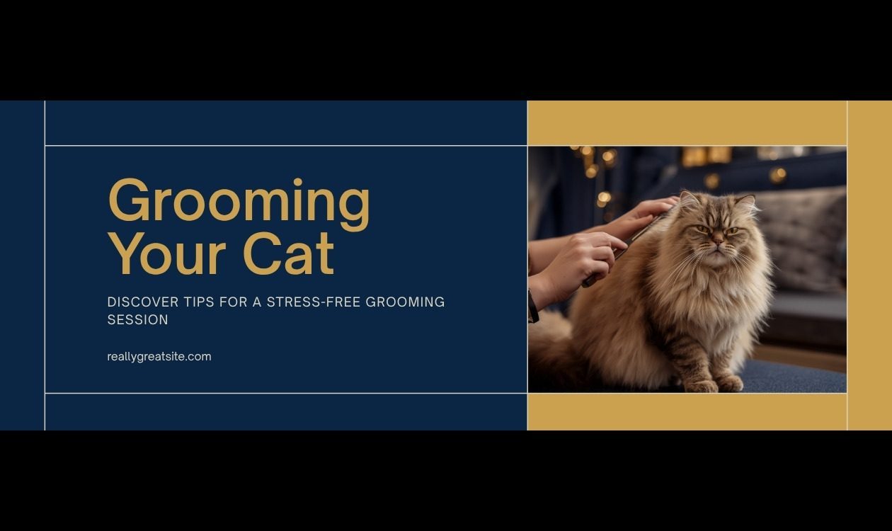 How to Groom Your Cat at Home โ Person Gently Brushing Fluffy Cat During Grooming Session