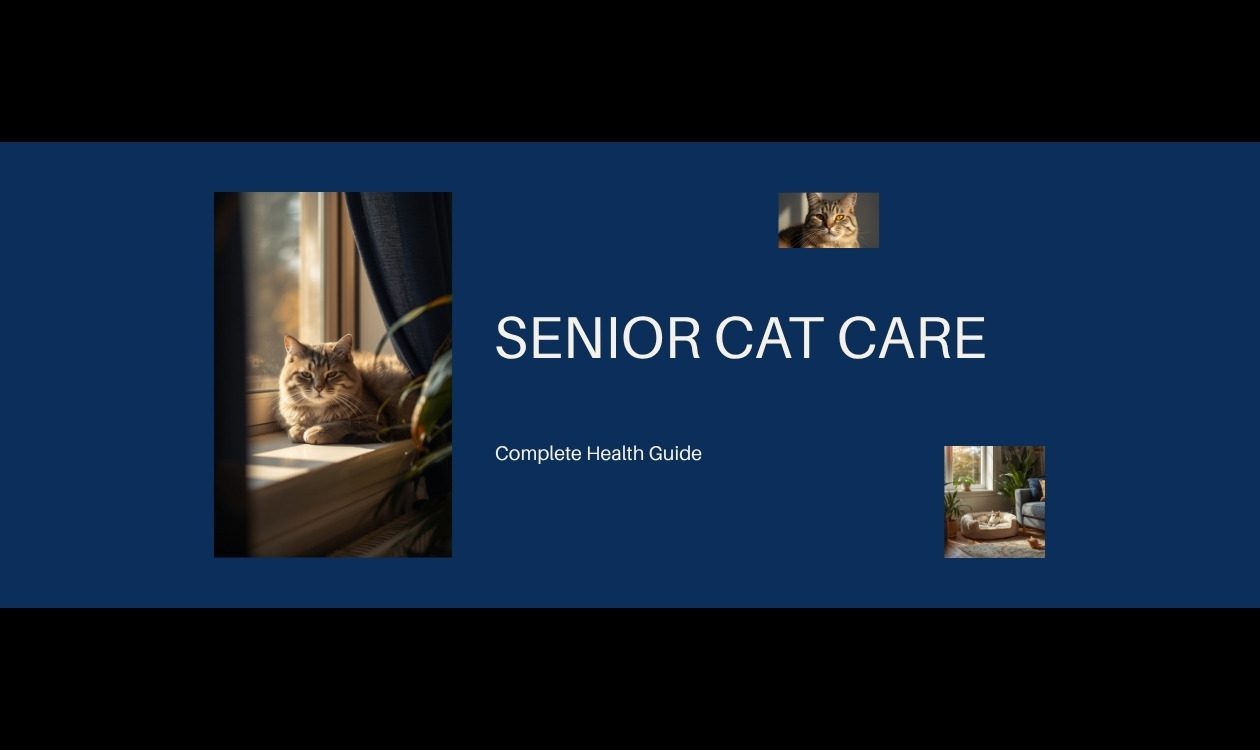 Senior Cat Care Complete Health Guide โ Elderly Cat Resting Peacefully in Warm Sunlight Near Window