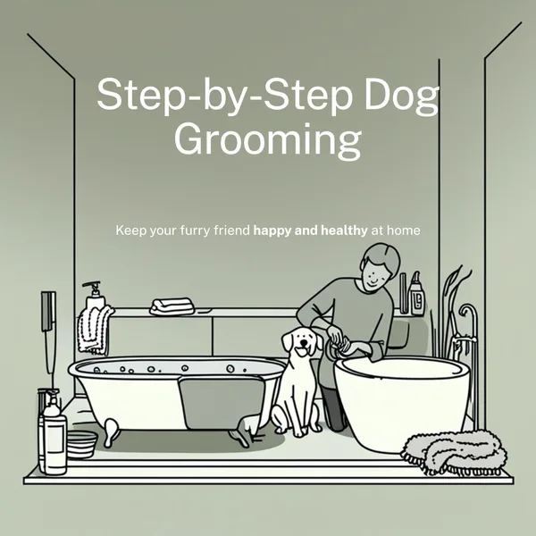 how to groom a dog at home — step-by-step dog bath and nail trim process