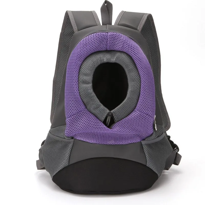 hands-free dog backpack carrier with padded shoulder straps