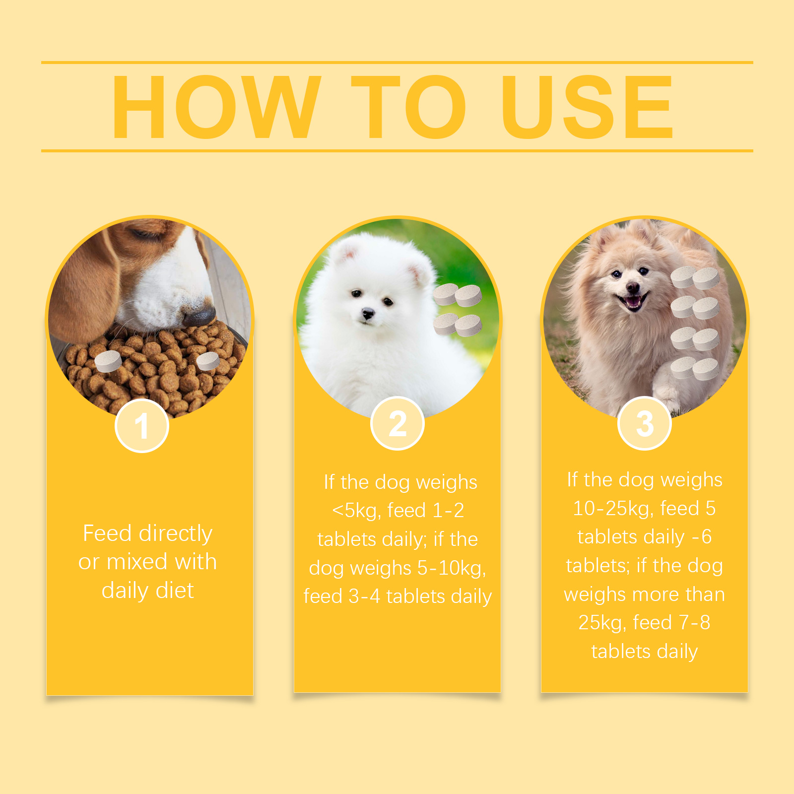 Dog Fish Oil Chewable Tablets,3 Skin & Coat Supplement For Itchy Skin, Seasonal Allergies, Support Bone, Digestion & Reproductive Health, 60 Tablets