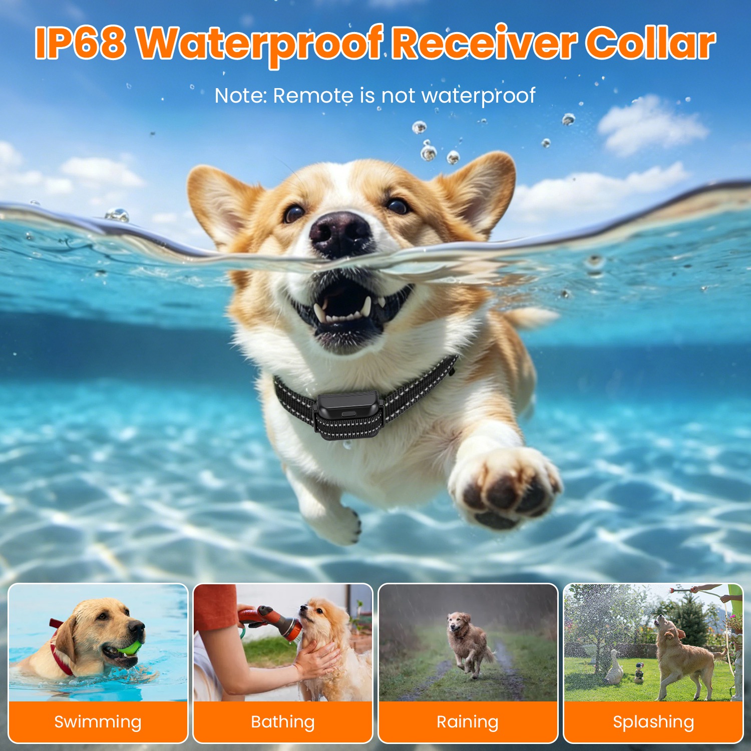 2 In 1 Wireless Dog Fence System With Training Collar Invisible Dog Fence IP68 Waterproof With 722FT Adjustable Range Beep Vibration Static Shock