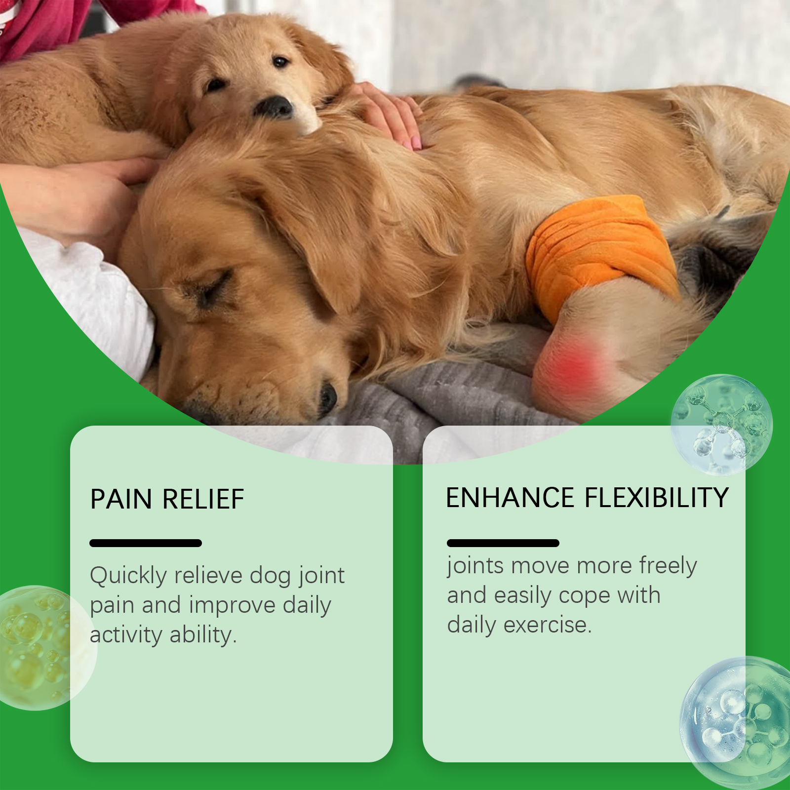 Dog Glucosamine Hip Joint Chews, Chondroitin Joint Support Supplements For All Breeds, Chicken Flavor Soft Chews To Relieve Joint Pain & Boost Mobility
