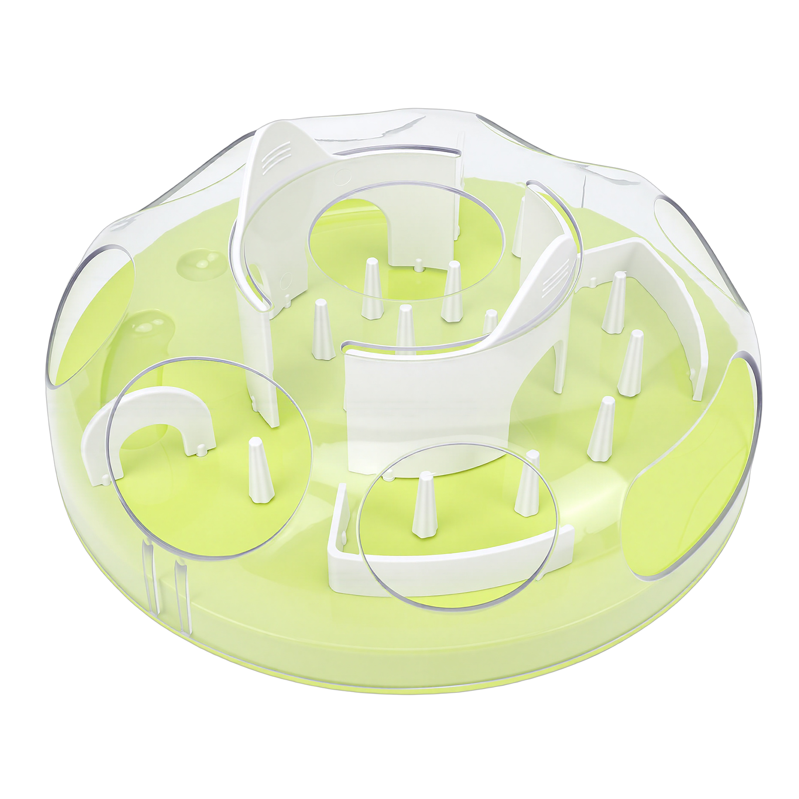 Interactive Cat Puzzle Feeder Funny Cat Puzzle Food Dispenser Enrichment Toy For Pets Play And Exercise Green