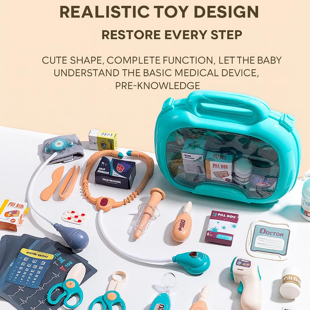 Portable Doctor Toy Set For Kids With Storage Case  Educational Role-Play Medical Toys For Boys And Girls