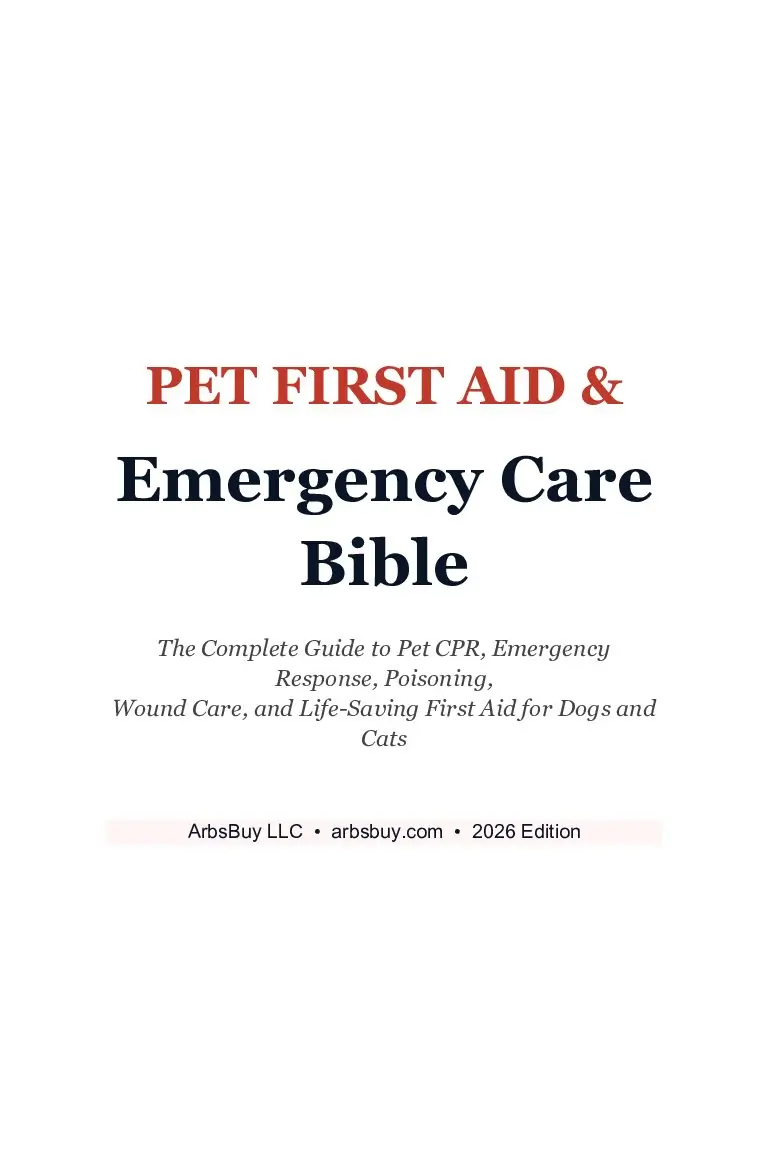 Pet First Aid & Emergency Care Bible